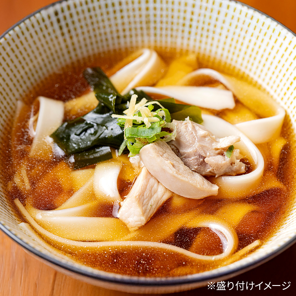 北海道オホーツク産深層水うどん つゆ付 7袋セット【美幌町ひでちゃん