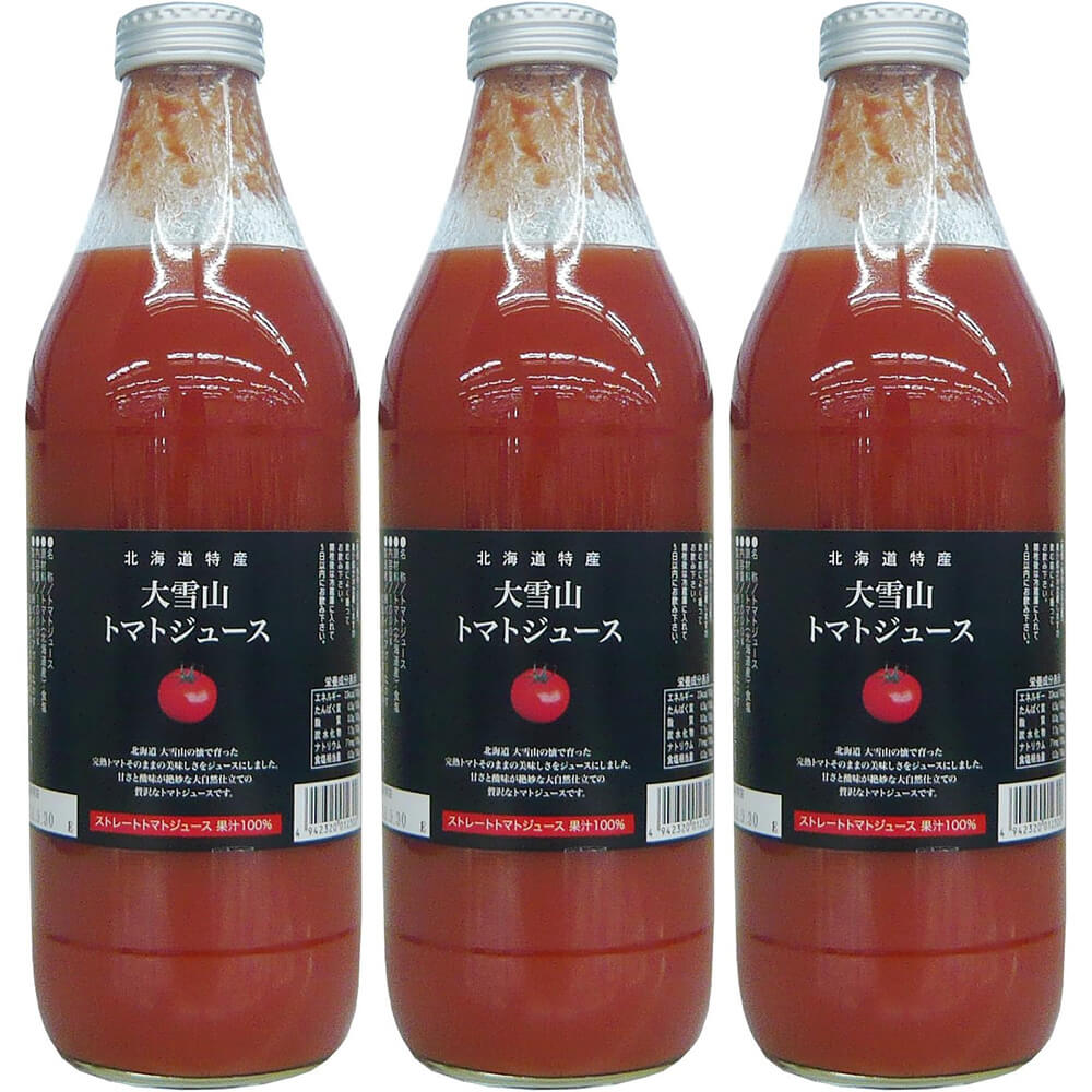 鷹栖町トマトジュース「大雪山トマトジュース」3本（有塩3）｜PREZO
