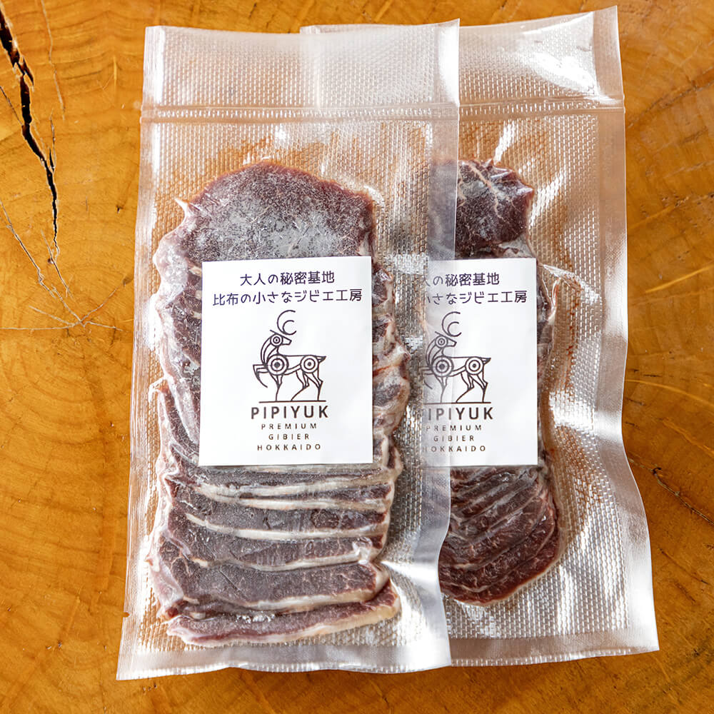 エゾ鹿肉 ロース200g（2mmスライス）｜PREZO(プレゾ) - 北海道のお