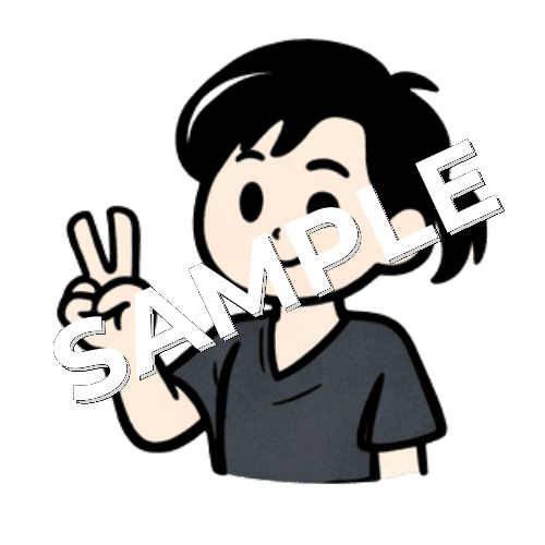 2の手をする女性鍼灸師のイラスト