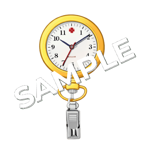 黄色いナースウォッチのイラスト