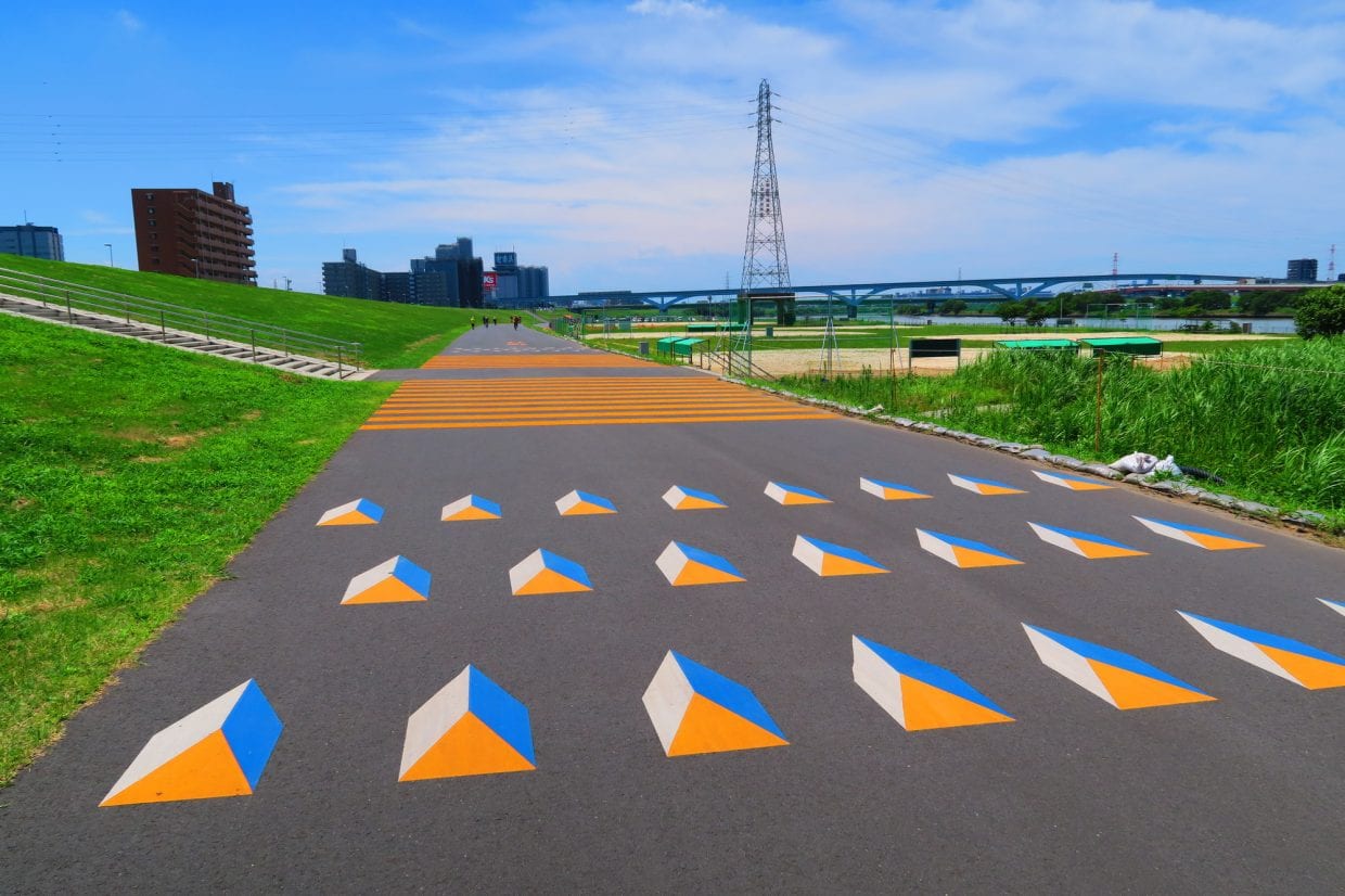 ▲五感の87%を占める視覚は、減速ペイントなどにも活かされている