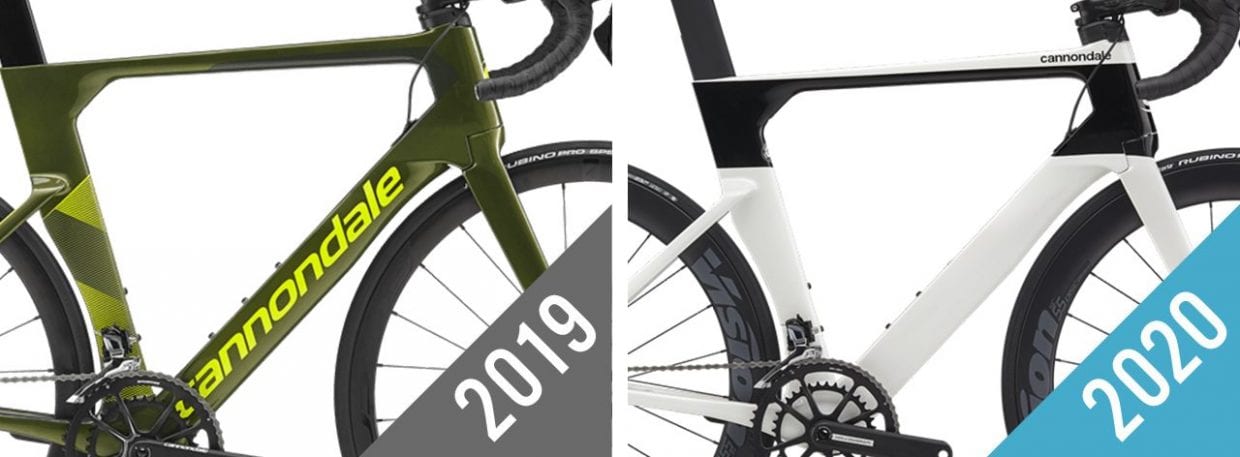 エアロロードバイク「SYSTEMSIX CARBON ULTEGRA」。左が2019年モデル、右が2020年モデル。