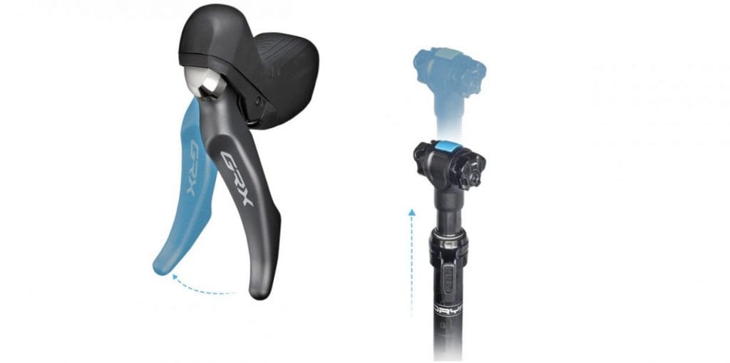 レバー操作でシートポストの位置を変えられる!? Image:SHIMANO