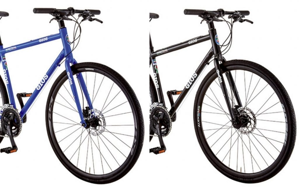 カラーは定番のジオスブルーとブラックに、冒頭のグレーを加えた3色展開。ホイールは画像左がSHIMANO WH-RX010、右がALEX GD26 HB-TX505装着イメージ。