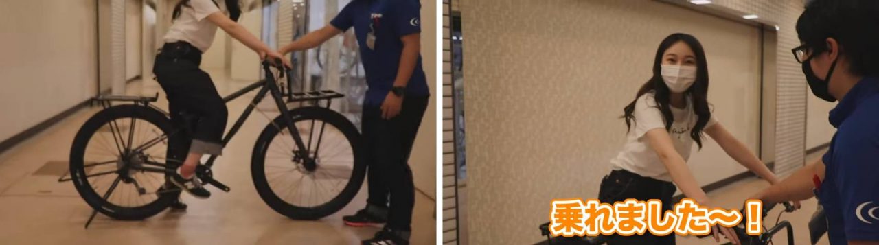 適応身長は155cm~。小柄な方にも対応しています。