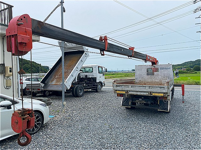 平成10年式☆三菱キャンター ダンプ4段ラジコンフックイン|中古トラックの販売・買取・査定のアイナビ