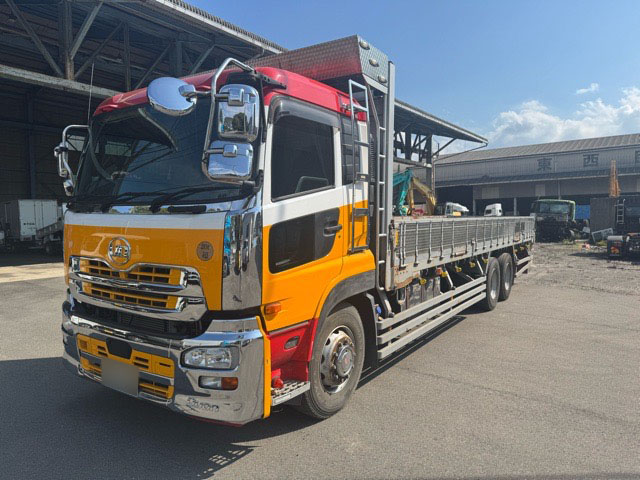 H29UDクオン平 検付ATリーフサスフジタボデー材木ローラー付|中古トラックの販売・買取・査定のアイナビ