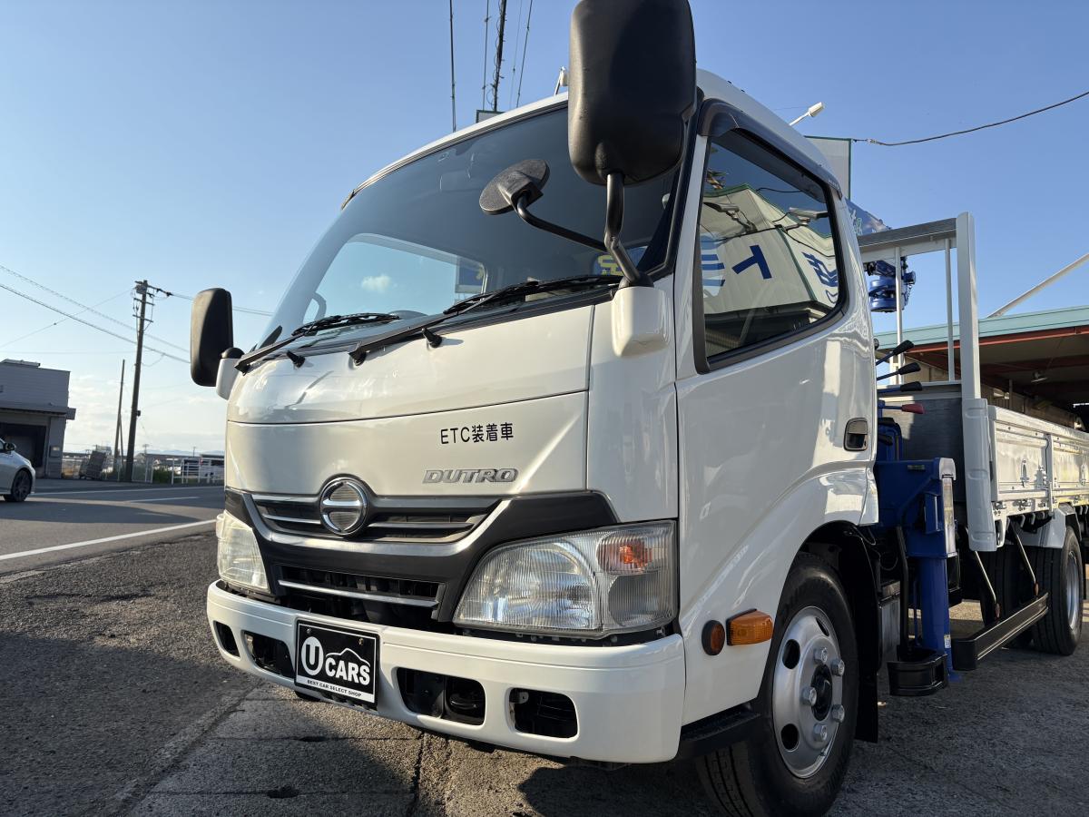 H25デュトロ2t平ボディ 3段クレーン|中古トラックの販売・買取・査定のアイナビ