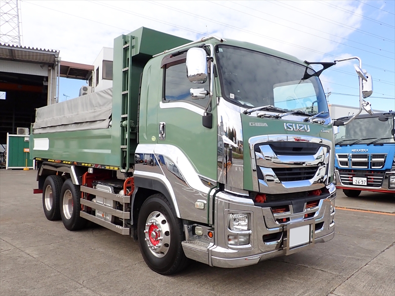 【352202】いすゞ ギガ 新明和製土砂ダンプ　格納リヤバンパー付|中古トラックの販売・買取・査定のアイナビ