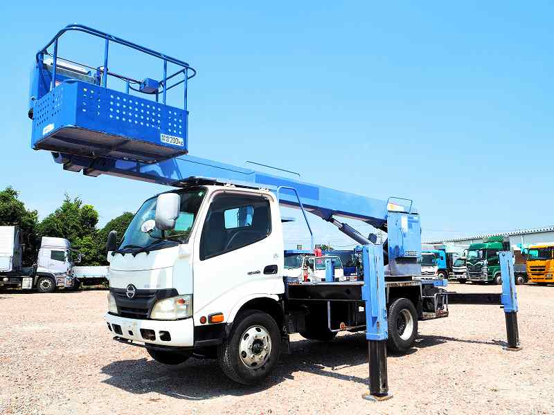 日野デュトロタダノ製スカイボーイ17m高所作業車自動格納|中古トラックの販売・買取・査定のアイナビ