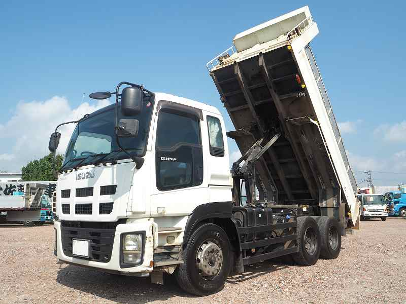 いすゞギガ2デフ積載9.3t5.3×2.3mダンプ電動コボレーン付|中古トラックの販売・買取・査定のアイナビ