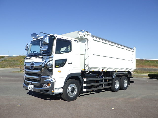 日野令和7年☆ステンレスロング深ダンプ☆電動式天蓋シート|中古トラックの販売・買取・査定のアイナビ