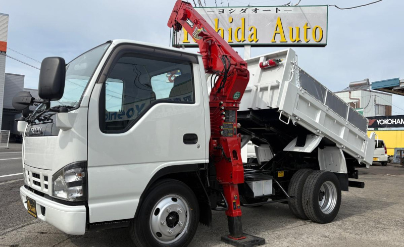 H18エルフ 2tダンプ 4段クレーン2.2t ラジコン付|中古トラックの販売・買取・査定のアイナビ