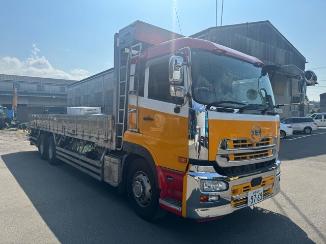 H29UDクオン平 検付ATリーフサスフジタボデー材木ローラー付|中古トラックの販売・買取・査定のアイナビ