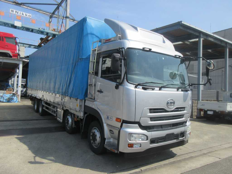 4軸低床アコーディオン幌付アルミ平|中古トラックの販売・買取・査定のアイナビ