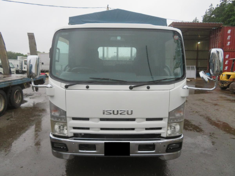 H25年エルフワイド超ロング高床 家畜運搬車PG付　幌新品3.5t積み|中古トラックの販売・買取・査定のアイナビ