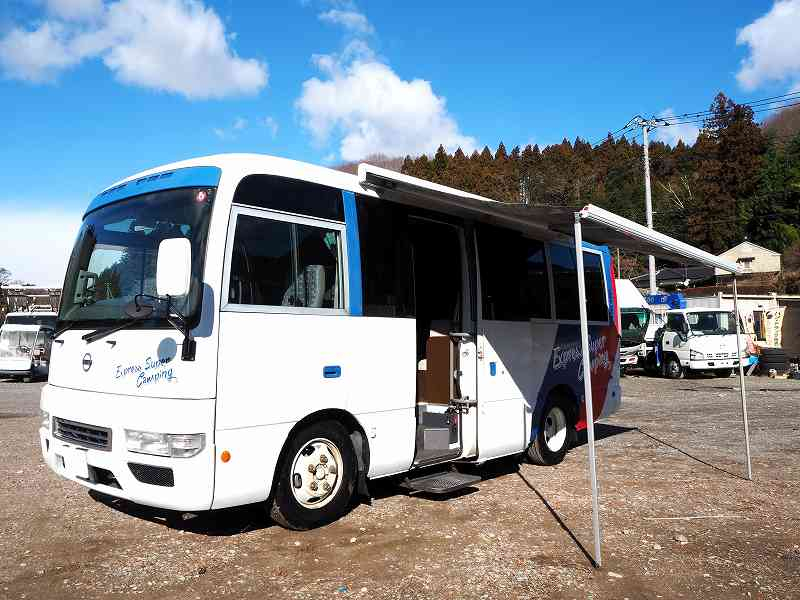 シビリアン10人乗りバスコンキャンピングカー自動スイング扉|中古トラックの販売・買取・査定のアイナビ