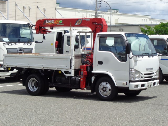 H30 いすゞエルフ クレーン付き平ボディ 3段フックイン|中古トラックの販売・買取・査定のアイナビ