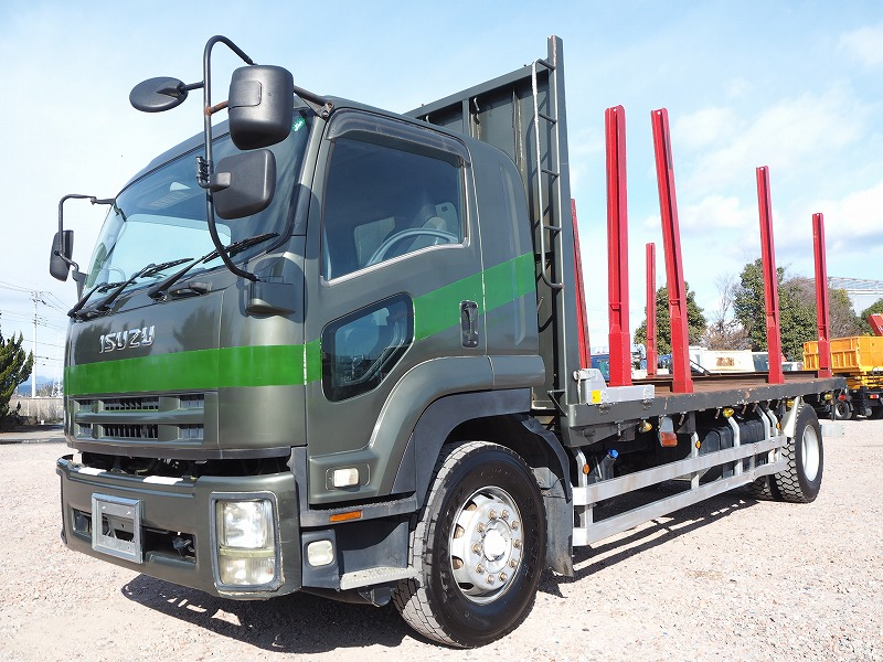 いすゞ フォワード 平ボディ 増トン 高床 木材運搬車 PTO付き|中古トラックの販売・買取・査定のアイナビ