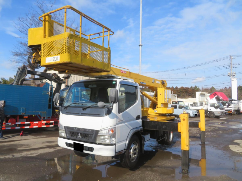平成21年キャンター 高所作業車 アイチ17m SK17A 自動格納装置付|中古トラックの販売・買取・査定のアイナビ