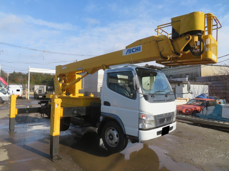 平成21年キャンター 高所作業車 アイチ17m SK17A 自動格納装置付|中古トラックの販売・買取・査定のアイナビ