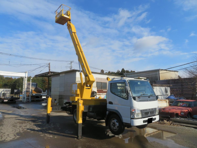平成21年キャンター 高所作業車 アイチ17m SK17A 自動格納装置付|中古トラックの販売・買取・査定のアイナビ