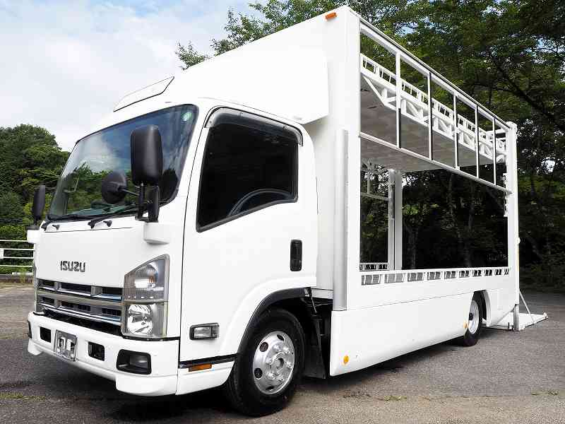 エルフ カスタム 2段積 バイク運搬車 垂直パワーゲート ラジコン|中古トラックの販売・買取・査定のアイナビ