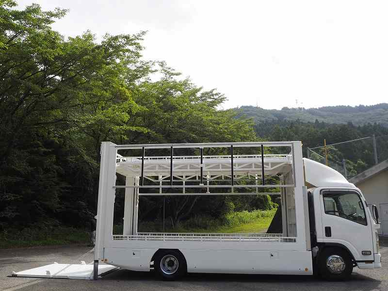 エルフ カスタム 2段積 バイク運搬車 垂直パワーゲート ラジコン|中古トラックの販売・買取・査定のアイナビ