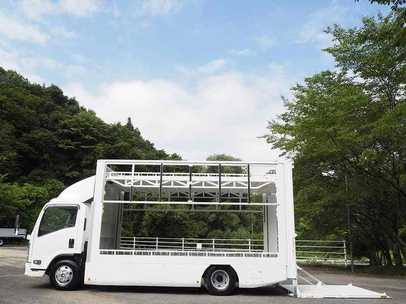 エルフ カスタム 2段積 バイク運搬車 垂直パワーゲート ラジコン|中古トラックの販売・買取・査定のアイナビ