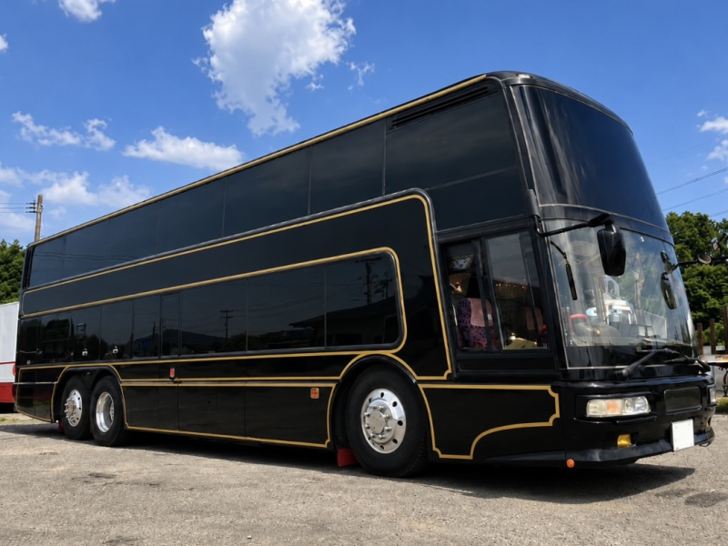 H3 三菱 エアロキング サロン仕様 2階建てバス 3軸バス|中古トラックの販売・買取・査定のアイナビ
