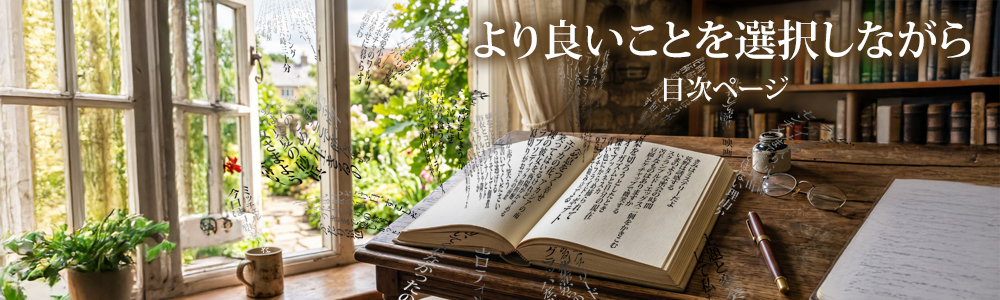 『より良いことを選択しながら』目次