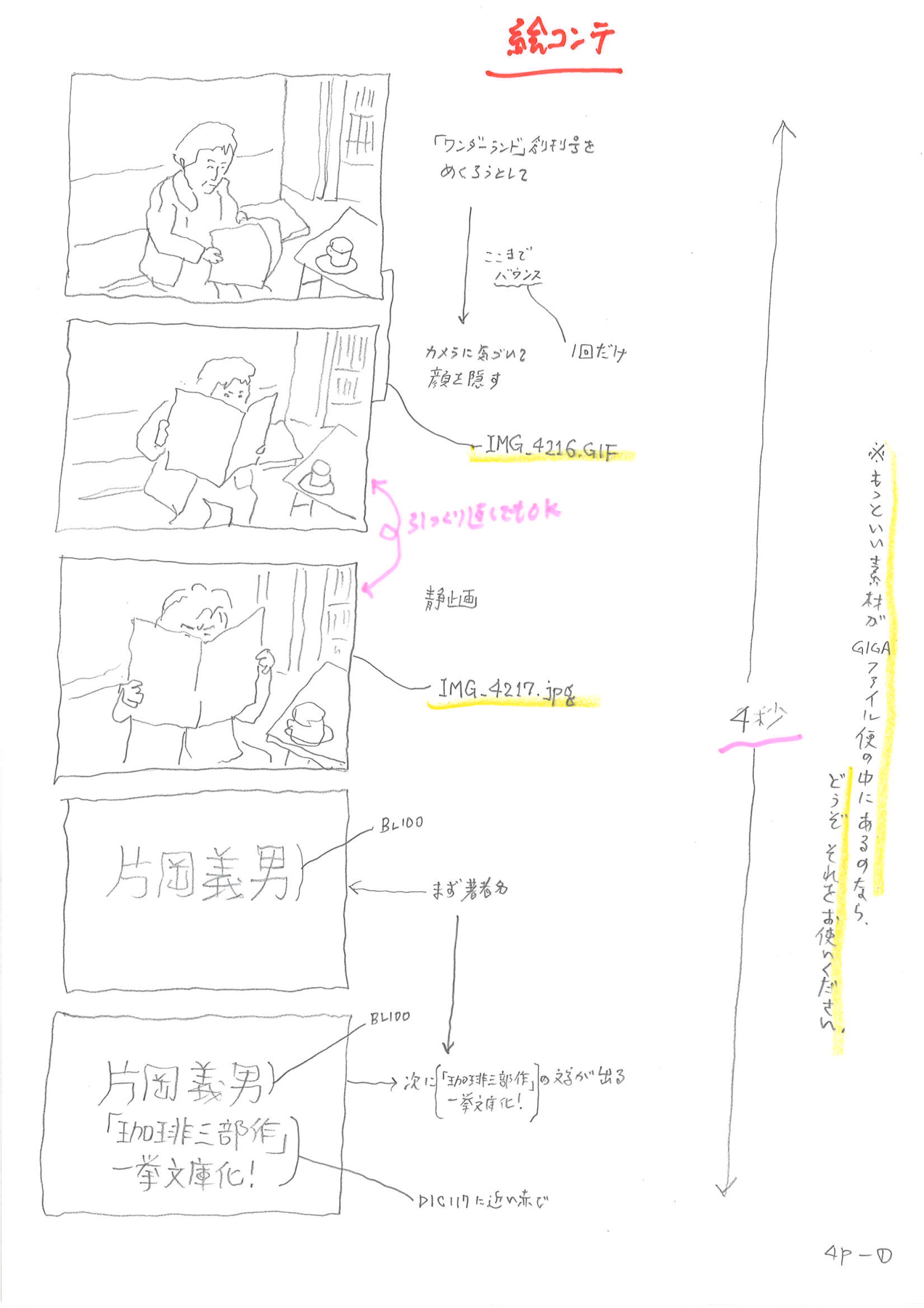 片岡義男絵コンテ-1