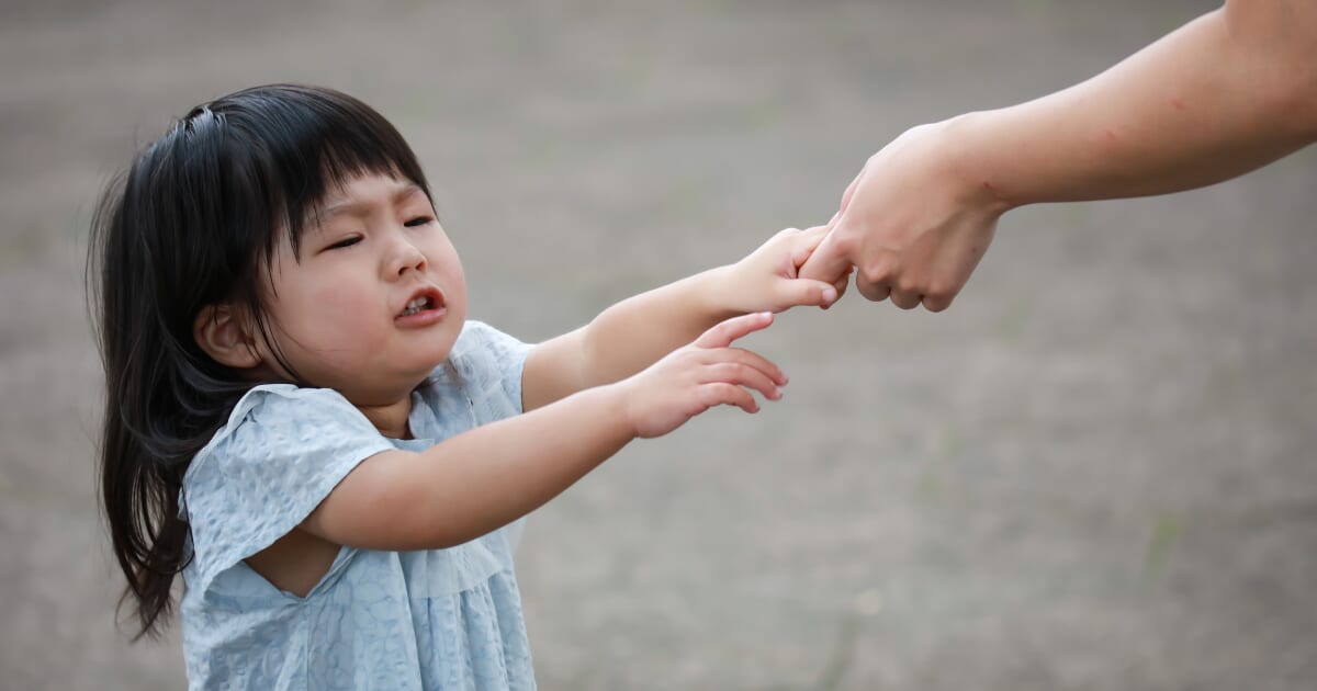嫌がっている子ども
