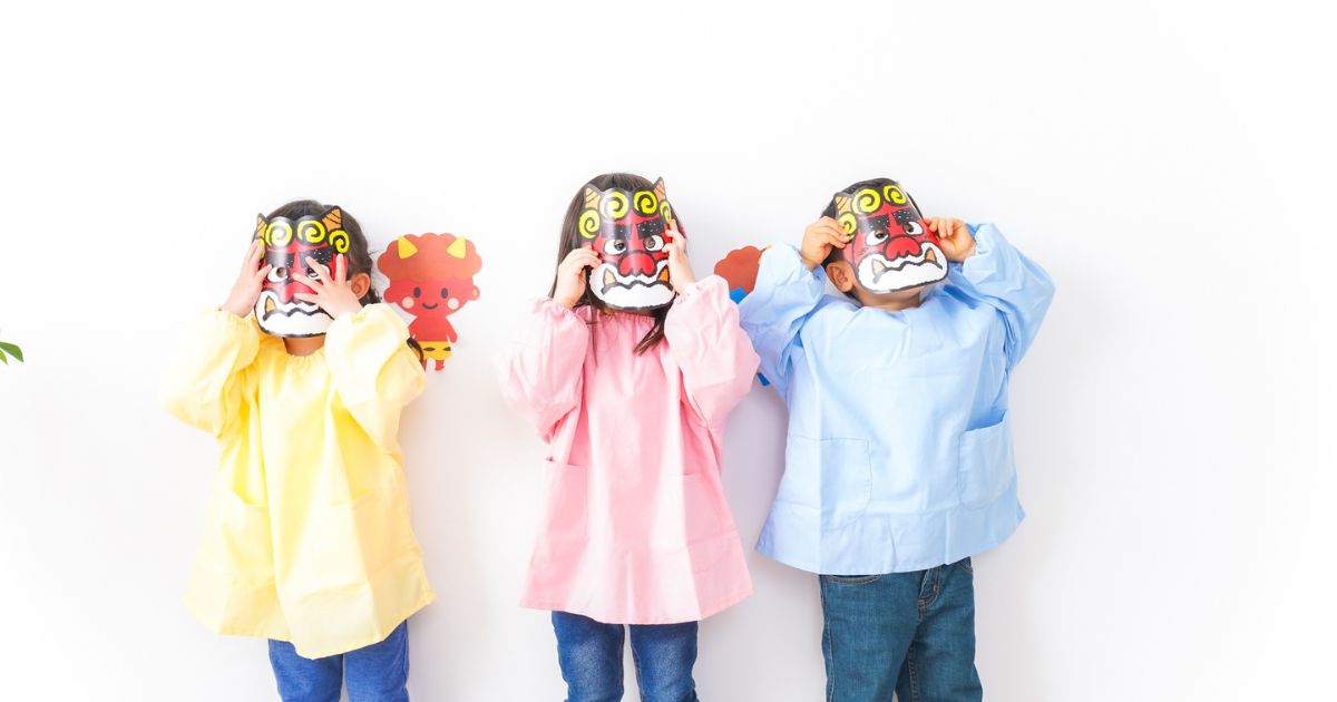 保育園児と節分