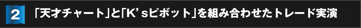 「天才チャート」と「K’sピボット」を組み合わせたトレード実演