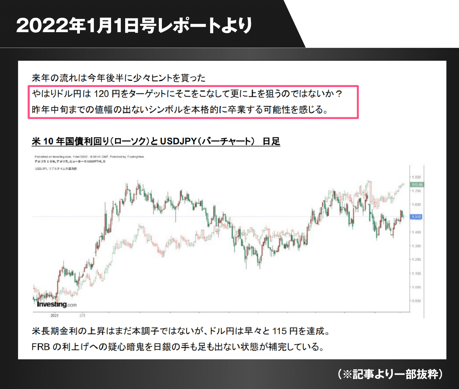 2022年1月1日号レポート