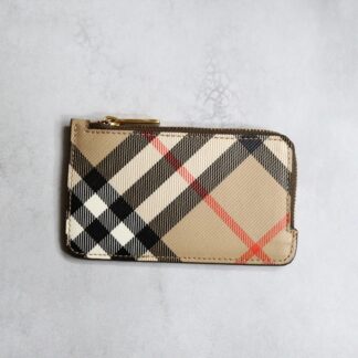 BURBERRY バーバリー / チェックジップカードケース
