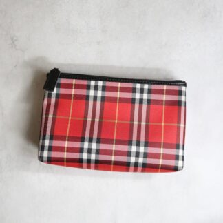 BURBERRY バーバリー / レッドチェックポーチ