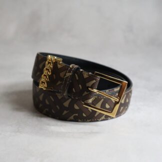 BURBERRY バーバリー / チェーンディテールTBモノグラムベルト