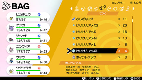 ソードシールド ポケモンに経験値を与えられるアイテム けいけんアメ が登場 ポケモン剣盾 攻略大百科