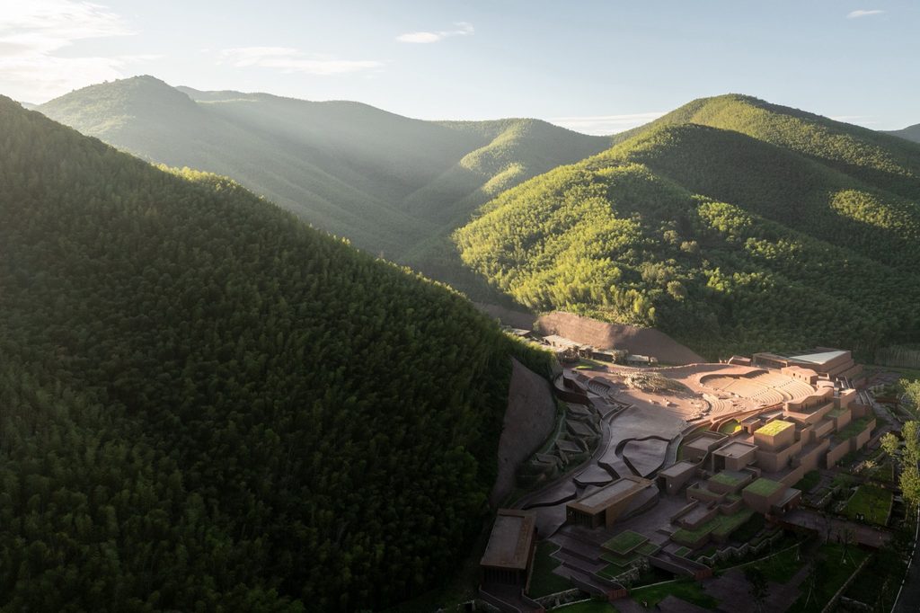 The theater within a wooded valley