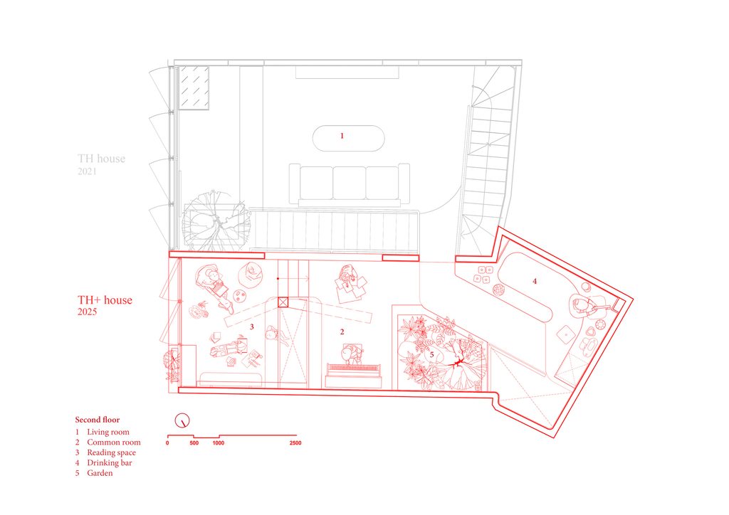 Second floor plan drawing