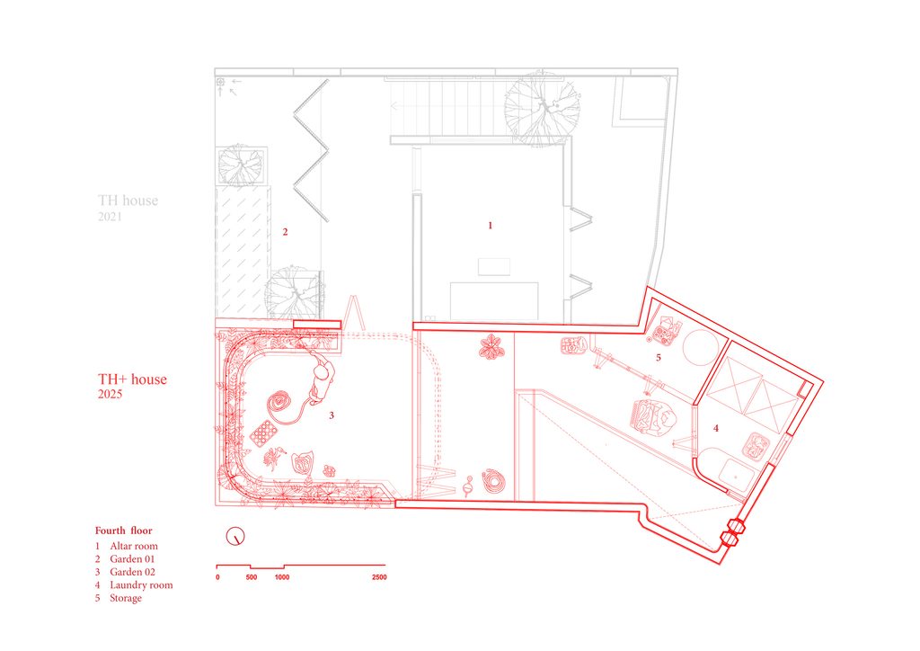 Fourth floor plan drawing