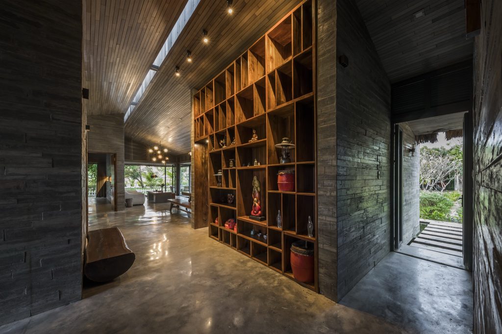 Interior view of Am House in Can Giuoc, Vietnam