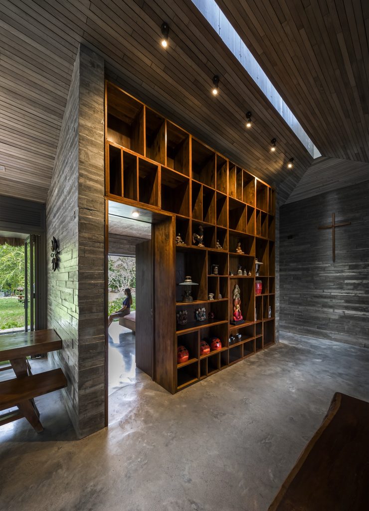 Interior view of Am House in Can Giuoc, Vietnam