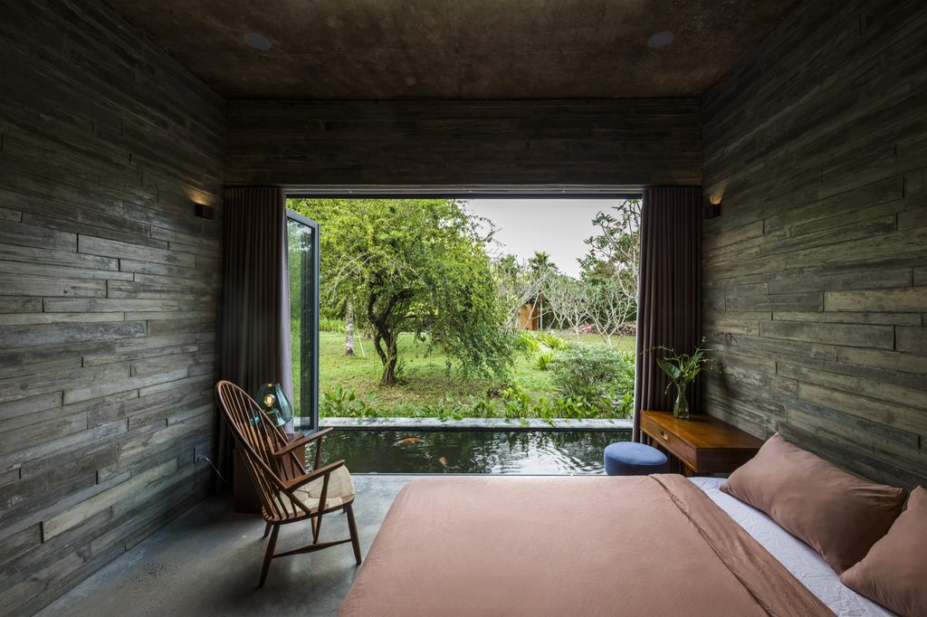Interior view of Am House in Can Giuoc, Vietnam