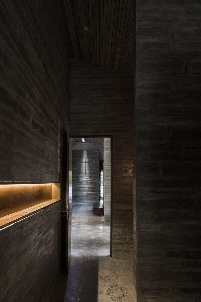 Interior view of Am House in Can Giuoc, Vietnam