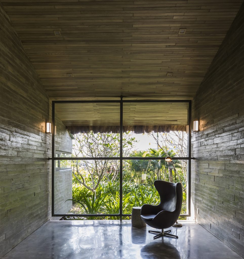 Interior view of Am House in Can Giuoc, Vietnam