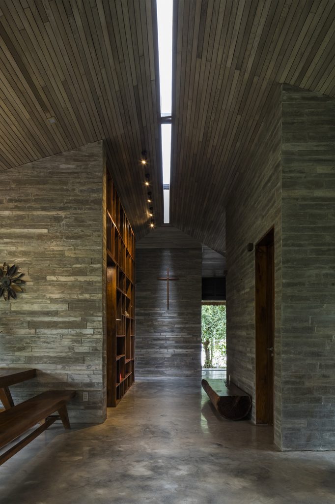Interior view of Am House in Can Giuoc, Vietnam